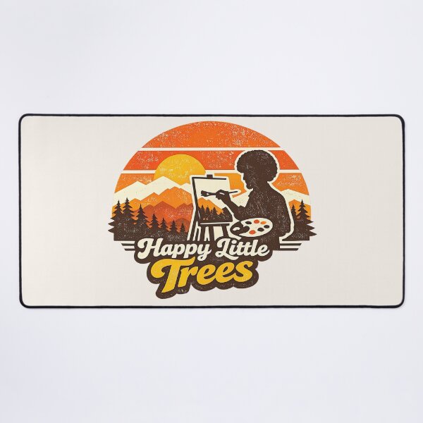 Item preview, Bob Ross Happy Little Trees Retro Poster designed and sold by Retr0Tshirts.