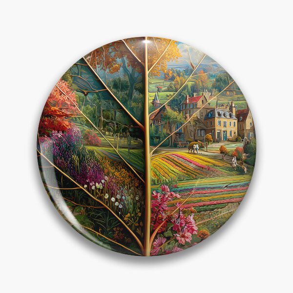 Item preview, Vibrant Leaf with Scenic Landscapes Inside It designed and sold by Artessie.