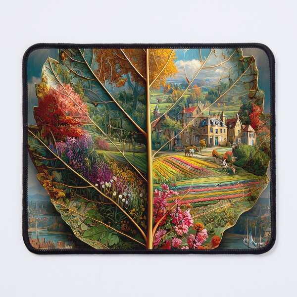 Item preview, Vibrant Leaf with Scenic Landscapes Inside It designed and sold by Artessie.