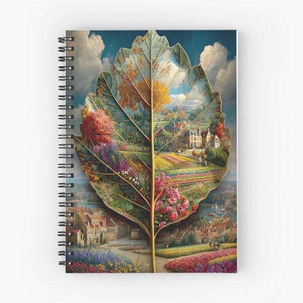 Item preview, Vibrant Leaf with Scenic Landscapes Inside It designed and sold by Artessie.