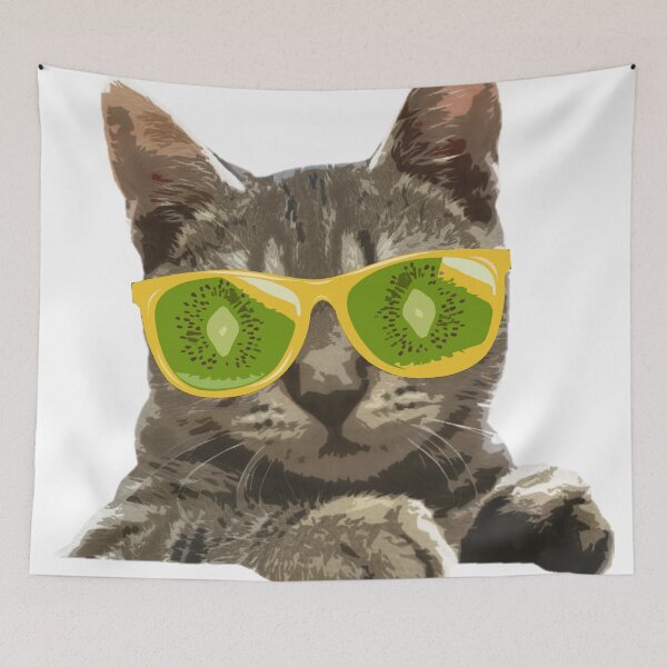 Item preview, Kiwi Cat style Too cool for regular sunglasses designed and sold by sticket-travel.
