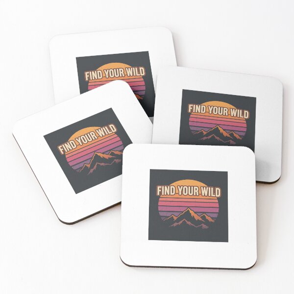 Item preview, Find Your Wild — Retro Sunset Mountains, Outdoor Adventure Nature Design designed and sold by Delilahs-Trust.