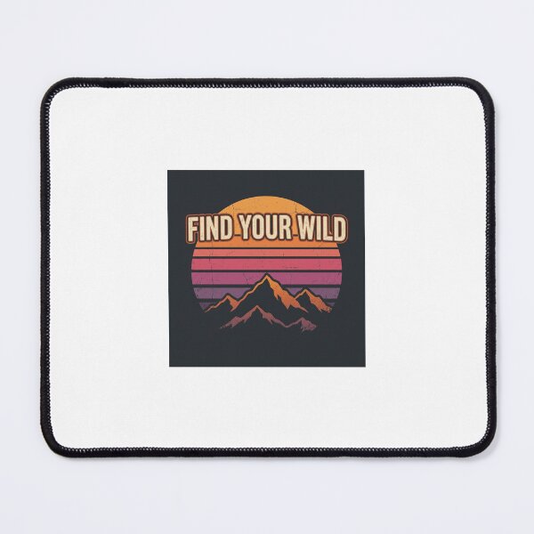 Item preview, Find Your Wild — Retro Sunset Mountains, Outdoor Adventure Nature Design designed and sold by Delilahs-Trust.