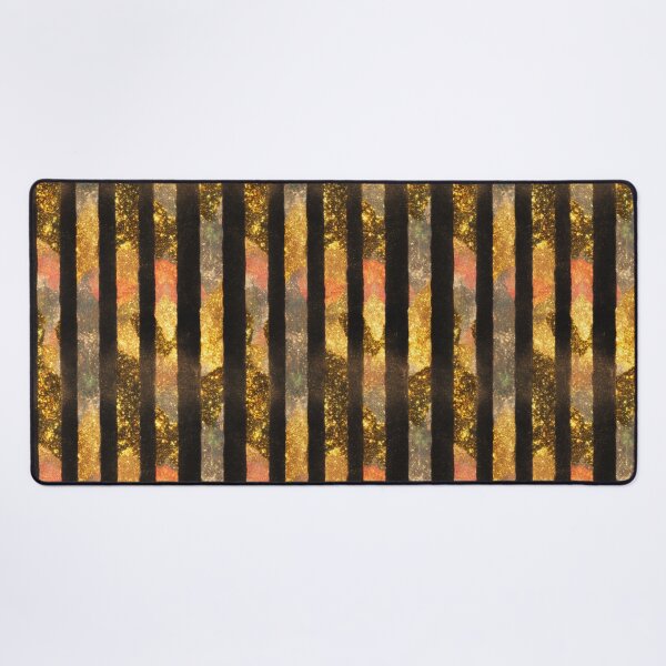 Item preview, Black Gold Vertical Glitter Stripe Pattern designed and sold by bubblegoth.