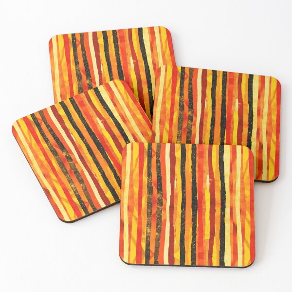 Item preview, Molten Sunset Vertical Stripes Pattern designed and sold by bubblegoth.