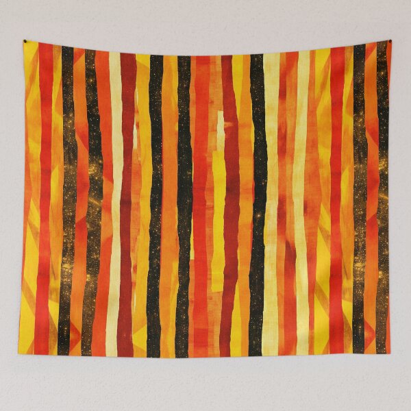 Item preview, Molten Sunset Vertical Stripes Pattern designed and sold by bubblegoth.