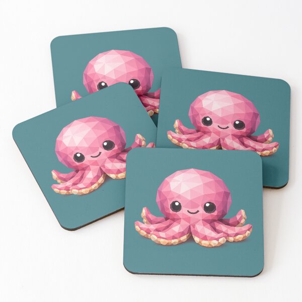 Item preview, Cute Low Poly Geometric Octopus Illustration designed and sold by AndreBarnard.