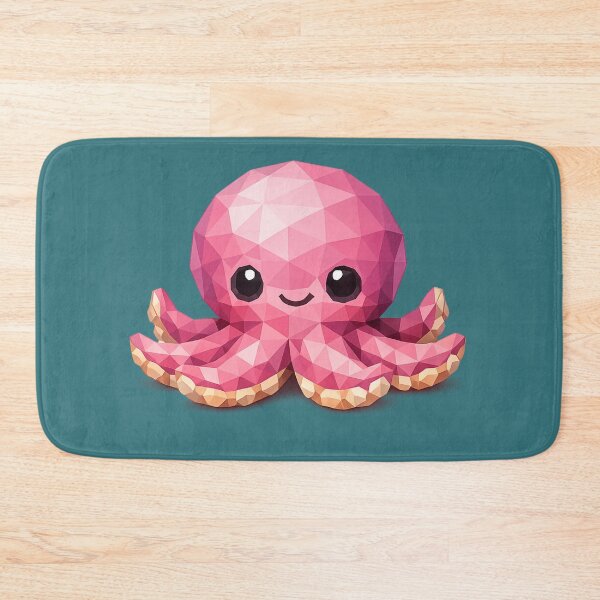 Item preview, Cute Low Poly Geometric Octopus Illustration designed and sold by AndreBarnard.