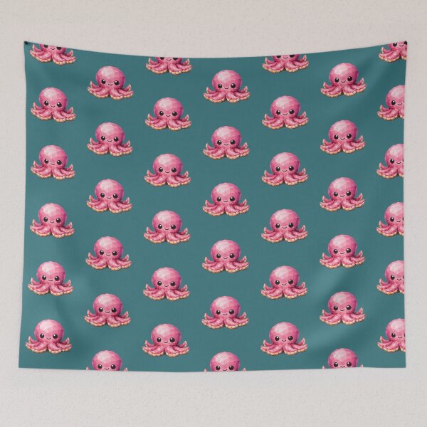 Item preview, Cute Low Poly Geometric Octopus Illustration designed and sold by AndreBarnard.