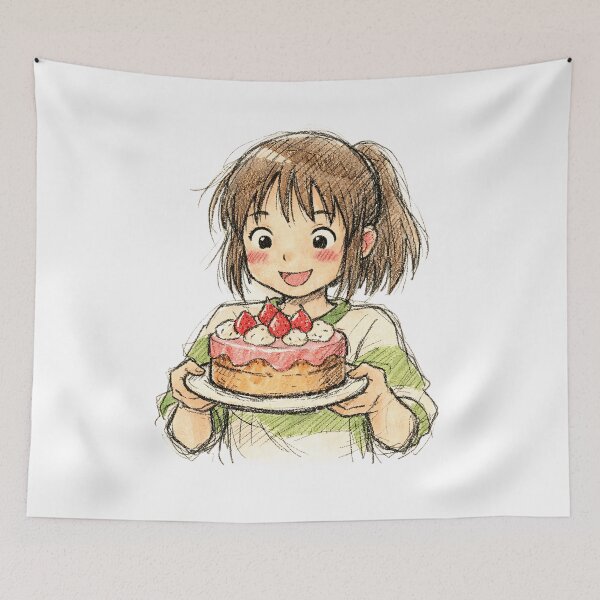 Item preview, Chihiro with Homemade Cake designed and sold by LIS AND MELIVERSO.