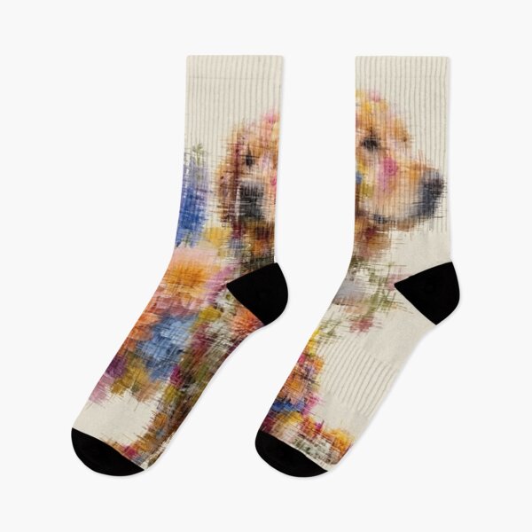 Item preview, Colorful floral dog duo  designed and sold by DoneAndDusted.