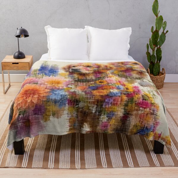 Item preview, Colorful floral dog duo  designed and sold by DoneAndDusted.