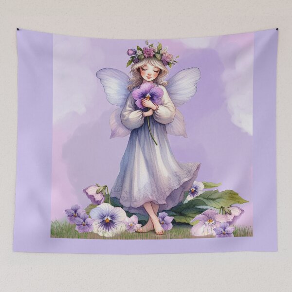 Item preview, angelic fairy with pansies designed and sold by Faerieglen.