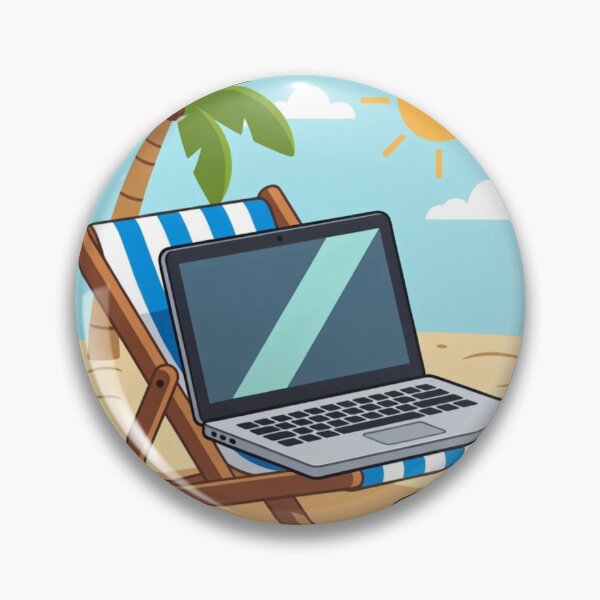 Item preview, Work From Beach Digital Nomad Remote Work Laptop Lifestyle designed and sold by ZYNORAworld.