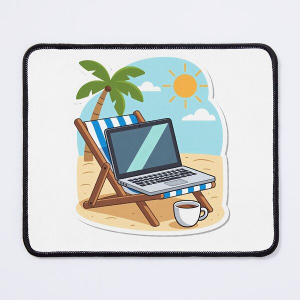 Item preview, Work From Beach Digital Nomad Remote Work Laptop Lifestyle designed and sold by ZYNORAworld.