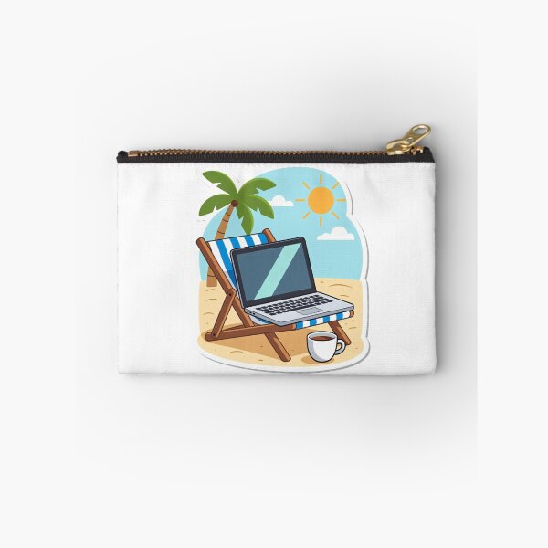 Item preview, Work From Beach Digital Nomad Remote Work Laptop Lifestyle designed and sold by ZYNORAworld.