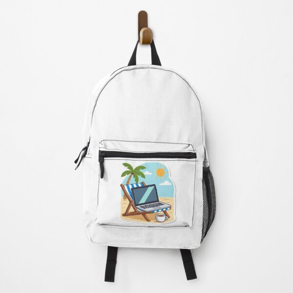 Item preview, Work From Beach Digital Nomad Remote Work Laptop Lifestyle designed and sold by ZYNORAworld.