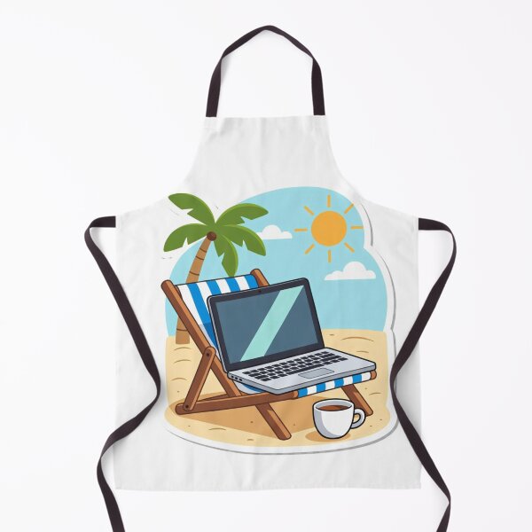 Item preview, Work From Beach Digital Nomad Remote Work Laptop Lifestyle designed and sold by ZYNORAworld.