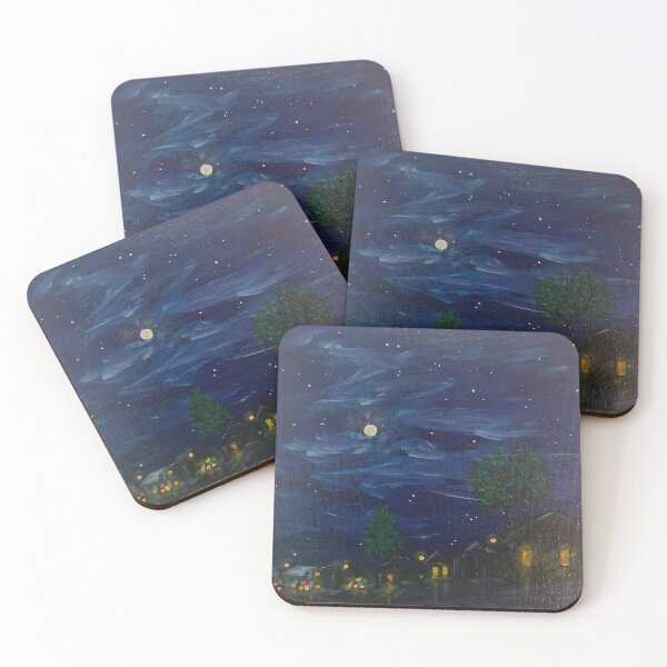 Item preview, Down The Street Nighttime Theme designed and sold by Deb Bossert Artworks.
