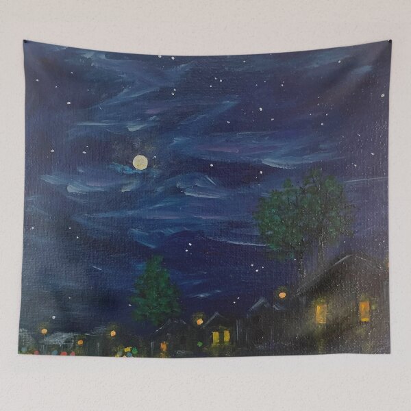 Item preview, Down The Street Nighttime Theme designed and sold by Deb Bossert Artworks.