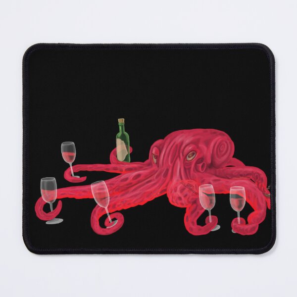 Item preview, Red Octopus Red Wine, handpainted picture designed and sold by AK-Hevonen.