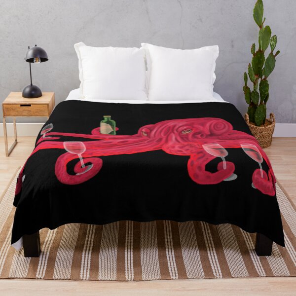 Item preview, Red Octopus Red Wine, handpainted picture designed and sold by AK-Hevonen.