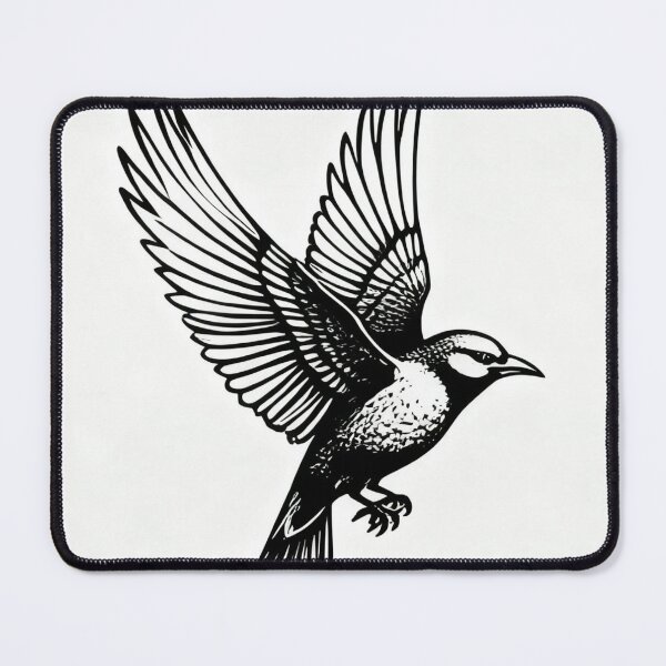 Item preview, Black and white bird flying designed and sold by SlaoVance.
