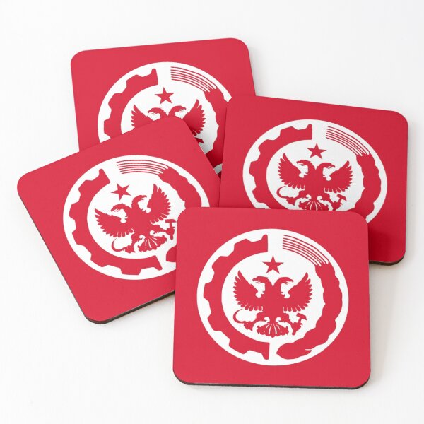 Item preview, Futuristic Communist Technocracy Utopia | Hoi4 TNO Serov Flag Badge designed and sold by Based History.