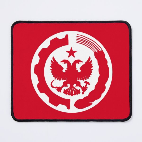 Item preview, Futuristic Communist Technocracy Utopia | Hoi4 TNO Serov Flag Badge designed and sold by Based History.