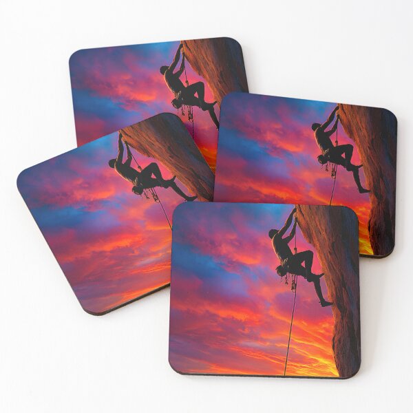 Item preview, Stunning Climber Against a Vibrant Sunset Sky designed and sold by Artessie.