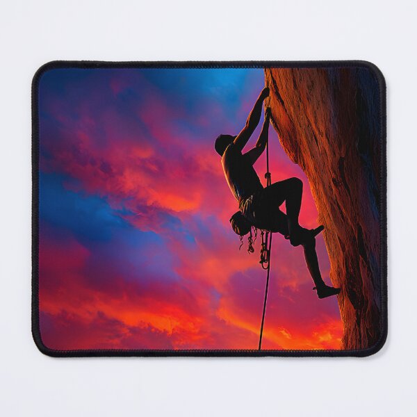 Item preview, Stunning Climber Against a Vibrant Sunset Sky designed and sold by Artessie.