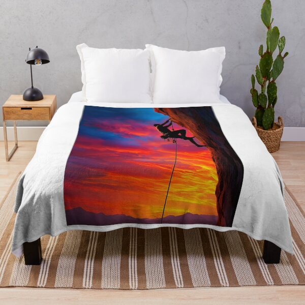 Item preview, Stunning Climber Against a Vibrant Sunset Sky designed and sold by Artessie.
