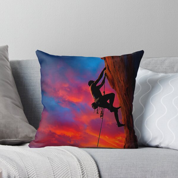 Item preview, Stunning Climber Against a Vibrant Sunset Sky designed and sold by Artessie.