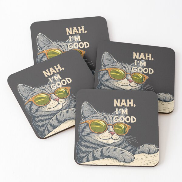 Item preview, NAH I'm Good - Sassy Relaxed Cat Funny Introvert Gift designed and sold by Artiviose.