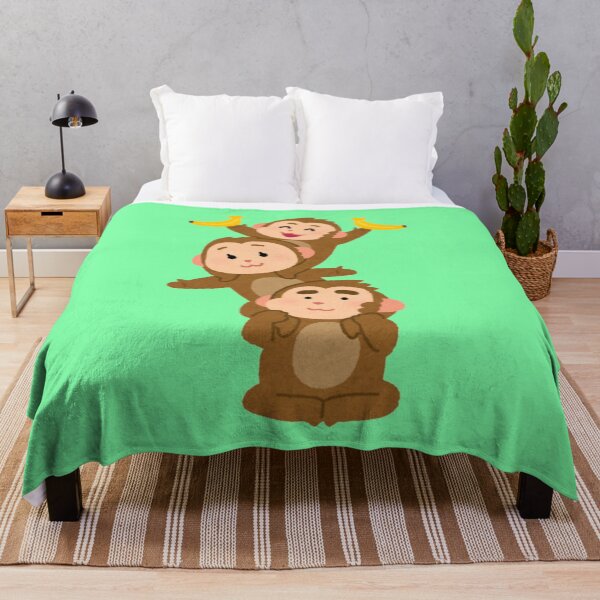Item preview, Playful Swinging Monkeys - Cute Best Friends & Jungle Adventure Illustration designed and sold by Yasmine Mohammed.