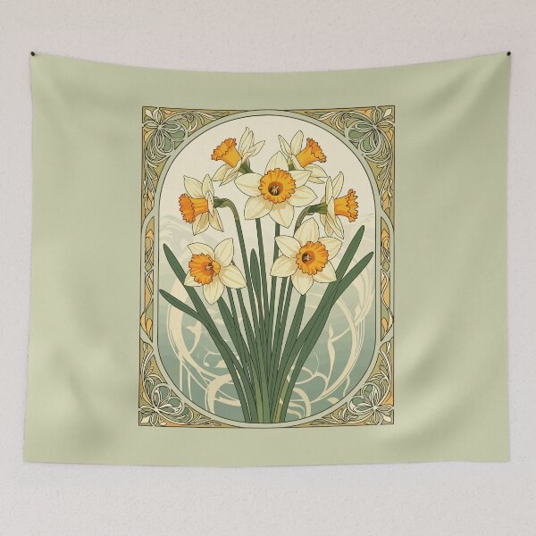 Item preview, Spring Motif Daffodil March Birthflower designed and sold by taiche.