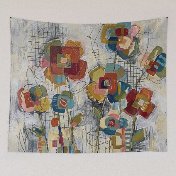 Item preview, Geometric Bloom – Abstract Colourful Flower Art designed and sold by Printpix.