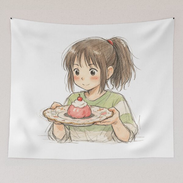 Item preview, Chihiro with vintage plate designed and sold by LIS AND MELIVERSO.