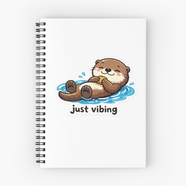 Item preview, Just Vibing Cute Otter Meme Sticker designed and sold by MyCreatureArt.