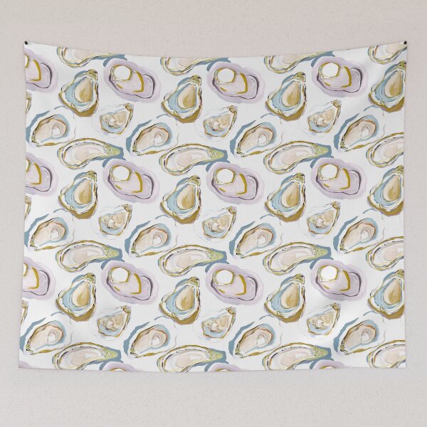 Item preview, Watercolor oyster pattern designed and sold by AnnaGo.