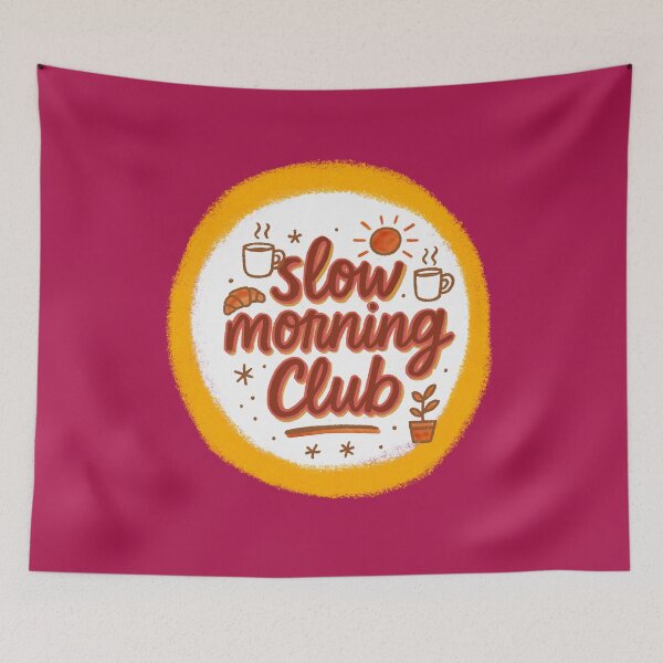 Item preview, Slow Morning Club | Cozy Coffee Aesthetic designed and sold by laterkatergator.