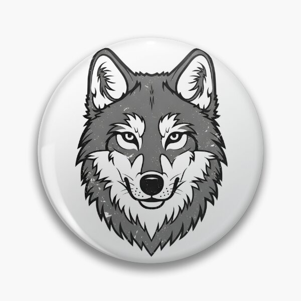 Item preview, Illustration of a gray wolf's head with piercing yellow eyes designed and sold by VerizalShop.
