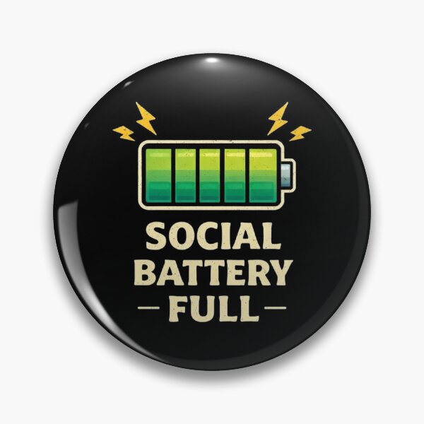 Item preview, Social Battery Full Funny Extrovert Humor Design designed and sold by Tropivaro.