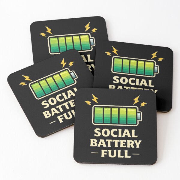 Item preview, Social Battery Full Funny Extrovert Humor Design designed and sold by Tropivaro.