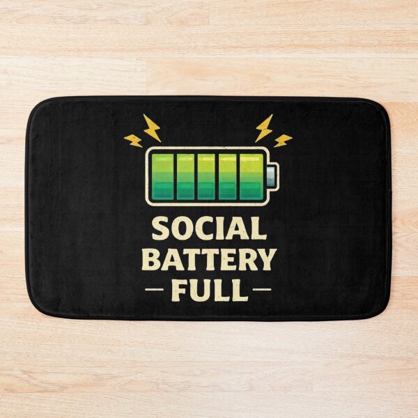 Item preview, Social Battery Full Funny Extrovert Humor Design designed and sold by Tropivaro.