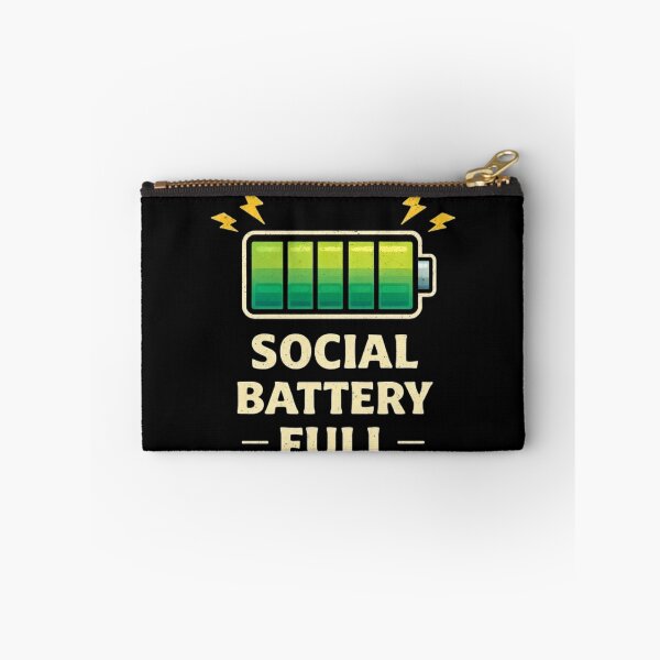Item preview, Social Battery Full Funny Extrovert Humor Design designed and sold by Tropivaro.
