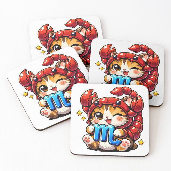 Item preview, Cute Scorpio Cat Zodiac Chibi Sticker designed and sold by MarchyStudio.