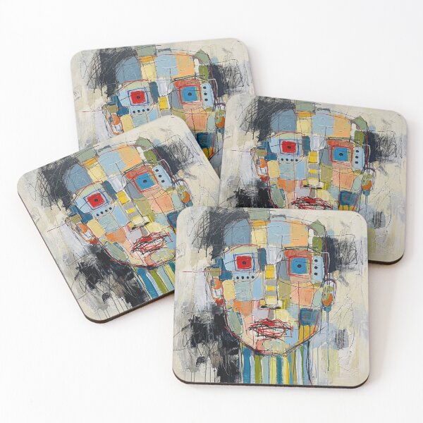 Item preview, Fragments of Self – Abstract Geometric Portrait Art designed and sold by Printpix.