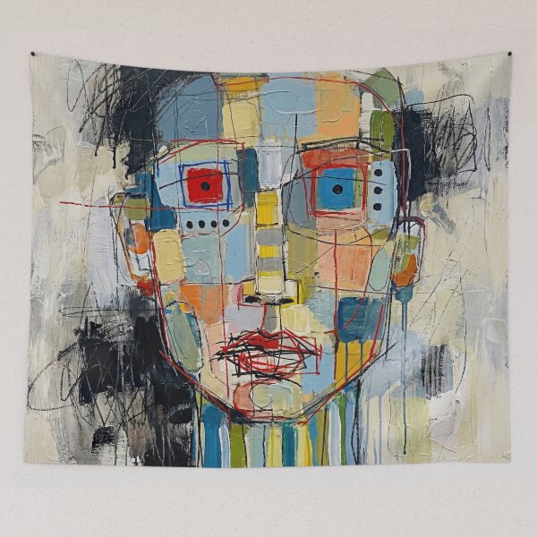 Item preview, Fragments of Self – Abstract Geometric Portrait Art designed and sold by Printpix.
