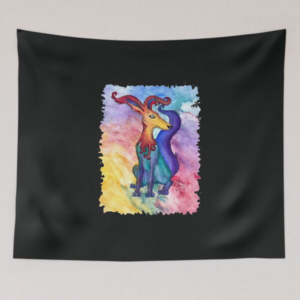 Item preview, Mystical Colourful Watercolour Illustration Dog - Live Full Colour designed and sold by Live Full Colour.
